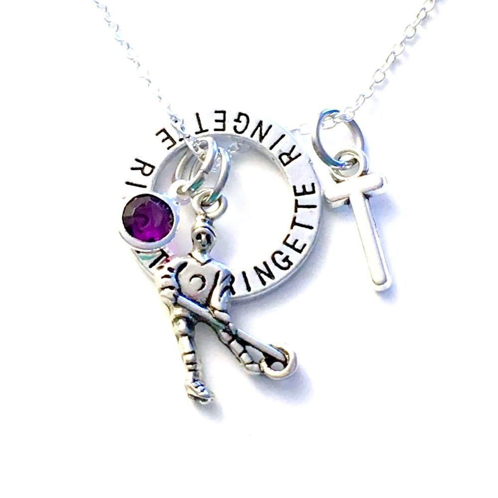 Ringette Necklace Gift, Ringette Jewelry, Present for Daughter or Granddaughter